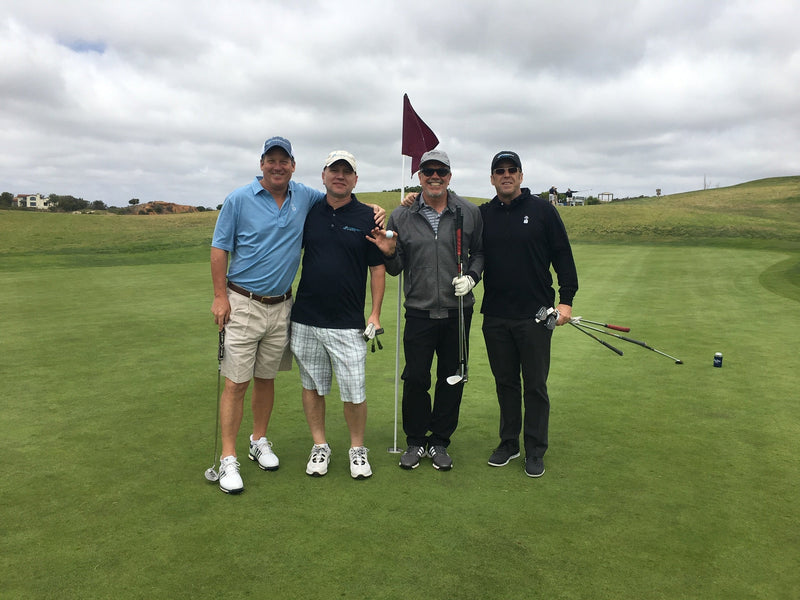 People on a golf course