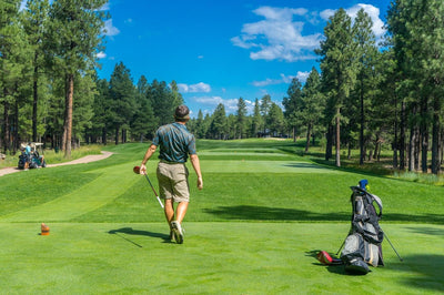 male golf player on professional golf course