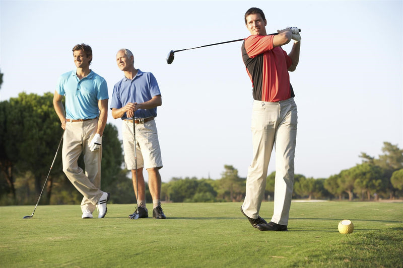 Young amateur golfers