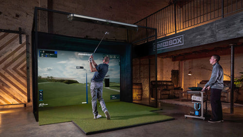 Sim in a Box Albatross Package with Overhead Launch Monitor