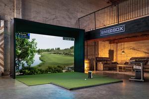 Residential Golf Simulator Set up in home