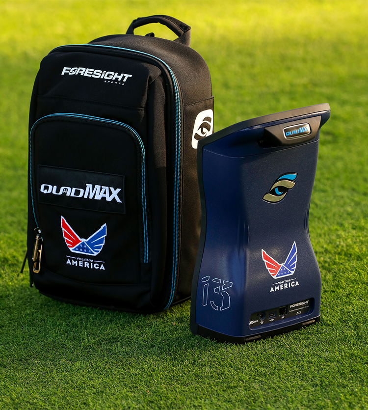 Volition QuadMAX on a golf course with Bag