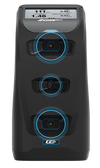 Foresight Launch Monitor with blue circles around the cameras